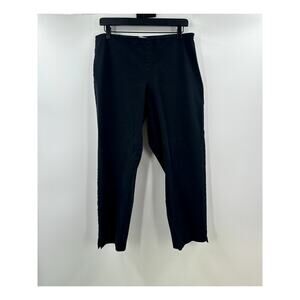 Eileen Fisher Stretch Black Pull On Crop Ankle Pant Size Large